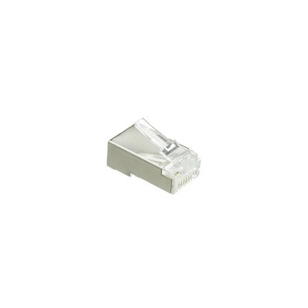 Cable Wholesale Shielded Cat6 Crimp Connectors for Stranded Cable w/guides, POE Compliant, 100 pieces 31X8-580HD